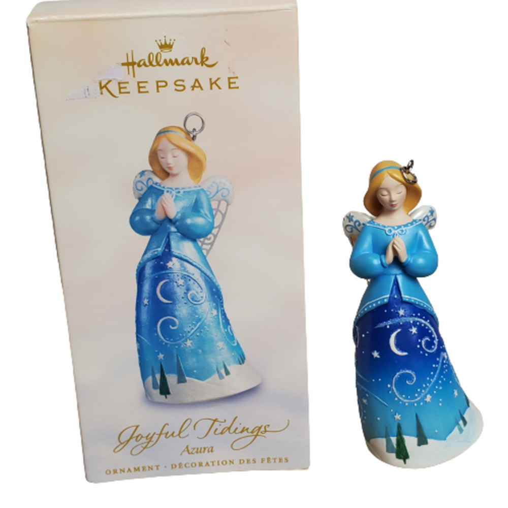 Hallmark Keepsake 2005 Azura Joyful Tidings Blue Angel Starry Night Ornament 4"